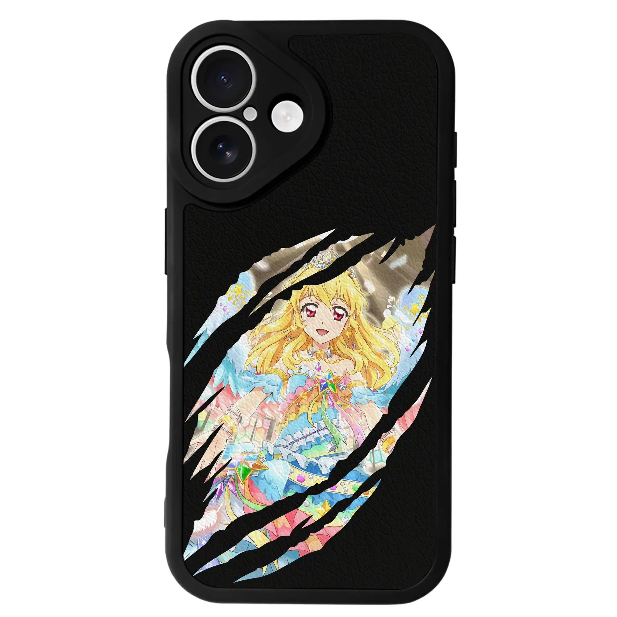 アイカツ グッズ 星宮 いちご - IPhone 16シリーズ対応 ・ シリコンスマホケース ・ レザー調 ・ 高精度フィット ・ 耐衝撃 ・ ワイヤレス充電対応 ・ 精密カット